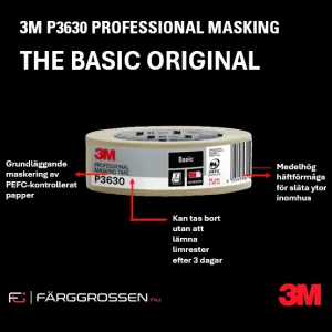 3M Professionell beige maskeringstejp beige P3630