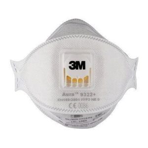 3M™ Aura™ filtrerande halvmask, FFP2, ventil 9322+ 10-pack