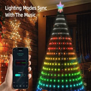 Smart Julgransbelysning APP Kontrollerad via Smartphone - Synka med Musiken, Timer