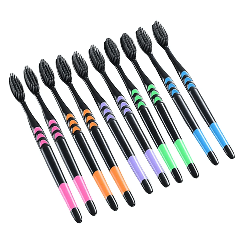 10st Bambu Tandborste med Kol Fiber - Bild 4